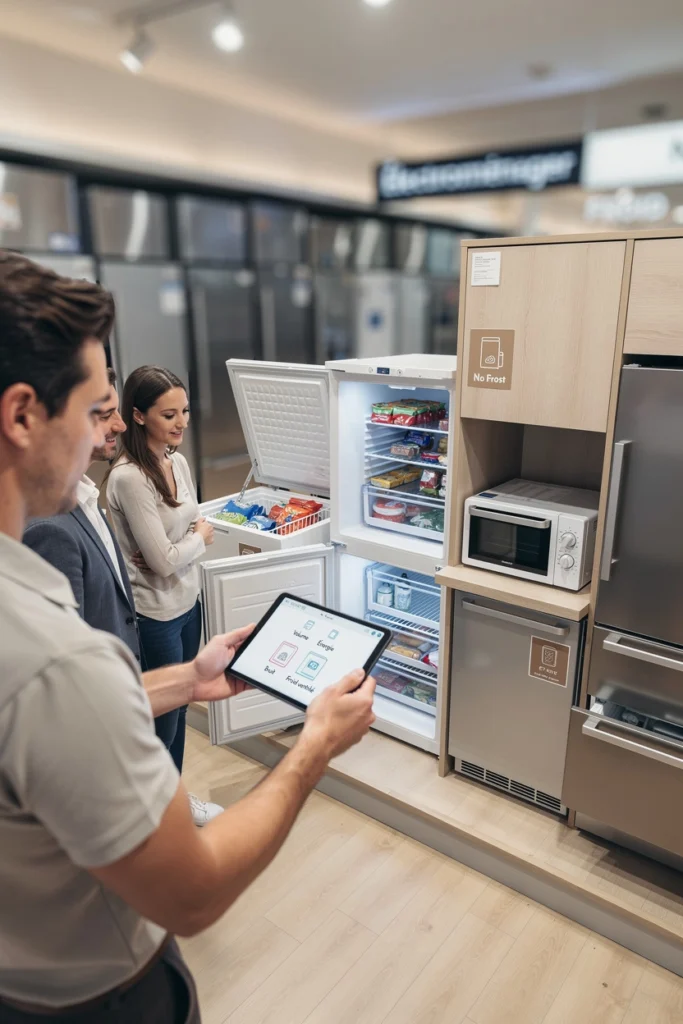 le congélateur top et le congélateur encastrable